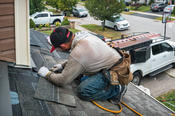 Professional Flat Roof Repair technician working in Chilo, OH